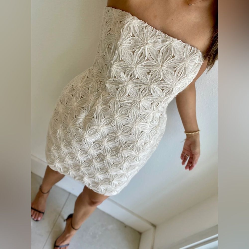 ASTR THE LABEL LACE 3D FLORAL PATTERN MINI DRESS SIZE XS FITS A SMALL BRIDAL - Picture 2 of 10